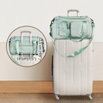Sac avec Bandoulière Personnalisé avec Nom Sac de Week-end Imperméable Multi-Compartiments Cadeau Voyage Retour à l'École pour Femme Fille