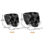 Personalized 3D Printed Gothic Skull Yarn Bowl Holder Storage with Name Knitting Supplies Accessories Home Decor Birthday Gift for Knitters