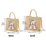 Personalisierte Niedliche Osterhase Karotte Initiale Jute Tragetasche mit Namen Geburtstag Ostern Party Geschenk für Kinder