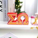 Personalisierte 3D Multicolor Sorority 2-3 griechische Buchstaben Schreibtisch Wohnheim Dekor Geburtstag Geschenk für Schwestern Freunde
