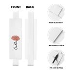 Personalisierte Geburt Blume elastische Leder Federtasche Halter Lesezeichen mit Namen Geburtstag Briefpapier liefert Geschenk für Bücherwurm Buchliebhaber