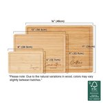 Personalized Name Date FSC Bamboo Engraving Charcuterie Cutting Board with Juice Groove Wedding Housewarming Christmas Gift for Family