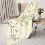 Couverture personnalisée en forme d'arbre généalogique avec 2 à 20 noms Cadeau d'anniversaire pour la famille