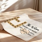 Personalisierte Kreuzworträtsel Scrabble Puzzle Kunst Poster gerahmt rahmenlose Malerei mit Namen Geburtstag Housewarming Geschenk für Familienmitglied