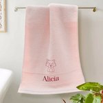 Henkilökohtainen kirjonta Eläin Super imukykyinen 100% puuvilla Face Towel Kylpypyyhe Kylpypyyhe nimellä Housewarming Home Decor Lahja perheelle Ystäville