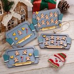 Personalisierte 1-10 Lebkuchen Mann Katze Hund Keks hölzerne Weihnachtsschmuck mit eingraviertem Namen und Titel Weihnachtsbaumschmuck Geschenk für Familie Kinder
