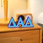 Personalisierte 3D Multicolor Sorority 2-3 griechische Buchstaben Schreibtisch Wohnheim Dekor Geburtstag Geschenk für Schwestern Freunde