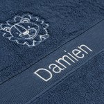 Serviette de Toilette ou de Bain Personnalisée avec Nom et Motif d'Animal Brodés Cadeau Anniversaire Vacances pour Enfant Famille