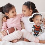 Almohada de Fútbol Personalizada con Cara Divertida y Foto en Forma Humana con Nombre Decoración del Hogar Regalo de Cumpleaños para Niños Niñas