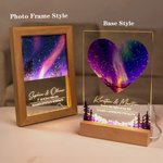 Personalised Constellation Star Map Acrylic LED Night Light with Date Text and Wooden Base Home Decor Valentine's Day Anniversary Gift for Couple