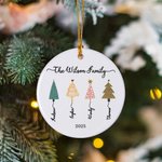 Ornamento personalizzato dell'albero di Natale della famiglia con nome Regalo decorativo di Natale per gli amici della famiglia