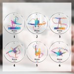 Personalized Watercolour Gymnastics Sports Silhouette Acrylic Christmas Ornament with Name Christmas Tree Decor Gift for Gymnasts