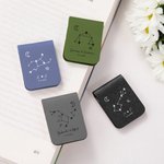 Gepersonaliseerde sterrenbeeld ontwerp magnetische lederen bladwijzer Clip met gegraveerde naam en initialen verjaardagscadeau voor boekenliefhebbers Bookworm