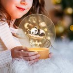 Spersonalizowana akrylowa lampka nocna LED Sleep Animal Panda Zebra z drewnianą podstawą i imieniem Dekoracja pokoju dziecięcego Prezent urodzinowy dla dzieci