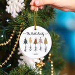 Ornamento personalizzato dell'albero di Natale della famiglia con nome Regalo decorativo di Natale per gli amici della famiglia