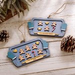 Personalisierte 1-10 Lebkuchen Mann Katze Hund Keks hölzerne Weihnachtsschmuck mit eingraviertem Namen und Titel Weihnachtsbaumschmuck Geschenk für Familie Kinder