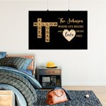 Personalisierte Kreuzworträtsel Scrabble Puzzle Kunst Poster gerahmt rahmenlose Malerei mit Namen Geburtstag Housewarming Geschenk für Familienmitglied