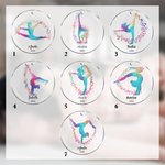 Personalized Watercolour Gymnastics Sports Silhouette Acrylic Christmas Ornament with Name Christmas Tree Decor Gift for Gymnasts