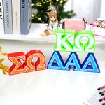 Personalisierte 3D Multicolor Sorority 2-3 griechische Buchstaben Schreibtisch Wohnheim Dekor Geburtstag Geschenk für Schwestern Freunde