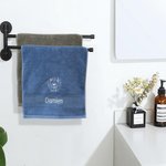 Serviette de Toilette ou de Bain Personnalisée avec Nom et Motif d'Animal Brodés Cadeau Anniversaire Vacances pour Enfant Famille