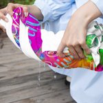Personalisiertes Batik Graffiti Strandtuch mit Namen Wortwolke Schnelltrocknend Übergroß Urlaub Reise Zubehör Geburtstag Geschenk für Familie Freunde