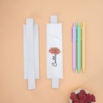 Personalisierte Geburt Blume elastische Leder Federtasche Halter Lesezeichen mit Namen Geburtstag Briefpapier liefert Geschenk für Bücherwurm Buchliebhaber