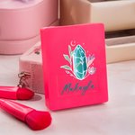 Personalisierte Mode Cartoon Mädchen Birthstone Name 5 Pcs Make-up Pinsel Set mit Travel Storage Box Geburtstag Brautjungfer Geschenk für Frauen Mädchen