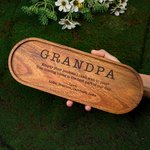Vassoio portaoggetti in legno personalizzato Empty Your Pockets con titolo e nome incisi Organizzatore da scrivania Festa del papà Regalo di compleanno per uomo
