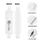 Personalized Birth Flower Name Leather Bookmark Band with Pen Pocket Reading Accessory Birthday Gift for Bookworms