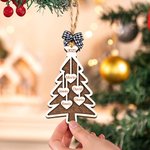 Personalisierte Weihnachtsbaum Ornament hölzerne Familie hängende Dekoration mit Namen Weihnachtsgeschenk für Familie