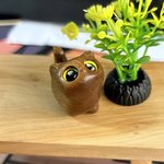 Personalized Mini Cute Cat Wooden Carved Statue Collectible Figurine with Engraved Name Handmade Home Desk Decor Birthday Gift for Cat Lovers