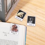 Gepersonaliseerde Polaroid stijl vouwen magnetische foto bladwijzer Clips met tekst Verjaardag terug naar school Gift voor boek minnaars