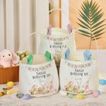 Personalisierte niedliche Hasenohren Eimer Tasche große Kapazität Korb mit Namen Ostern Jagd Party Geschenk für Kinder