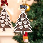 Personalisierte Weihnachtsbaum Ornament hölzerne Familie hängende Dekoration mit Namen Weihnachtsgeschenk für Familie