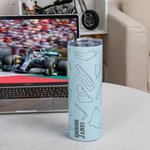 Vaso Vaso Personalizado 2025 Formula Uno Circuito de Carreras 20oz Skinny Tumbler con Pajita Regalo de Cumpleaños de Equipo para Aficionados a la F1 Amantes de las Carreras