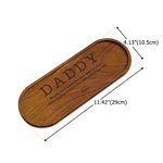 Vassoio portaoggetti in legno personalizzato Empty Your Pockets con titolo e nome incisi Organizzatore da scrivania Festa del papà Regalo di compleanno per uomo