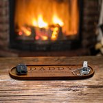 Vassoio portaoggetti in legno personalizzato Empty Your Pockets con titolo e nome incisi Organizzatore da scrivania Festa del papà Regalo di compleanno per uomo