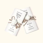 Personalizzato Per le tue lacrime felici Set di 4 pacchetti di fazzoletti di carta rosa per matrimoni con nome e data della coppia Regalo di nozze per gli invitati