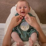 Personalisierte erste Weihnachten niedlichen Hasen Keramik Ornament mit Namen doppelseitigen Druck Baumschmuck Urlaub Party Geschenk für Neugeborene