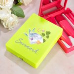 Personalisierte Mode Cartoon Mädchen Birthstone Name 5 Pcs Make-up Pinsel Set mit Travel Storage Box Geburtstag Brautjungfer Geschenk für Frauen Mädchen