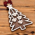 Personalisierte Weihnachtsbaum Ornament hölzerne Familie hängende Dekoration mit Namen Weihnachtsgeschenk für Familie