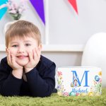 Boîte de rangement pour biscuits en fer blanc avec initiales du nom pour la fête de Pâques Cadeau d'anniversaire pour les enfants