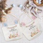 Personalisierte niedliche Hasenohren Eimer Tasche große Kapazität Korb mit Namen Ostern Jagd Party Geschenk für Kinder
