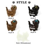 Personalized Mini Cute Cat Wooden Carved Statue Collectible Figurine with Engraved Name Handmade Home Desk Decor Birthday Gift for Cat Lovers