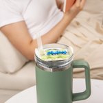 Henkilökohtainen Floral AcrylicTumbler nimilevy Tag tarvikkeet Stanley Cup syntymäpäivä puolue suosikki lahja perheelle ystävät