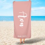 Personalisiertes Outdoor Strandtuch Sandfrei Leicht Saugfähig Schnelltrockend Mehrfarben Sommer Urlaub Geburtstag Geschenk für Familie Freunde