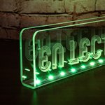 Présentoir de Disques Vinyles Personnalisé avec Texte Lumière Colorée Changeable Console en Acrylique Cadeau Anniversaire pour Mélomane