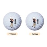 Pallina da golf personalizzata con personaggio e nome fronte e retro regalo di Natale compleanno e festa del papà per giocatori di golf