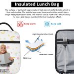 Personalisierte Foto Star Cloud Fantasy Einhorn isolierte Lunch Bag mit Namen und tragbare Tasche zurück zu Schule Picknick Geburtstag Geschenk für Kinder