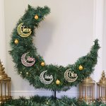 Personalized Hollow Mirror Star Moon Ornament Name Tag Eid Mubarak Ramadan Decor Islam Birthday Gift for Muslim Family Friends